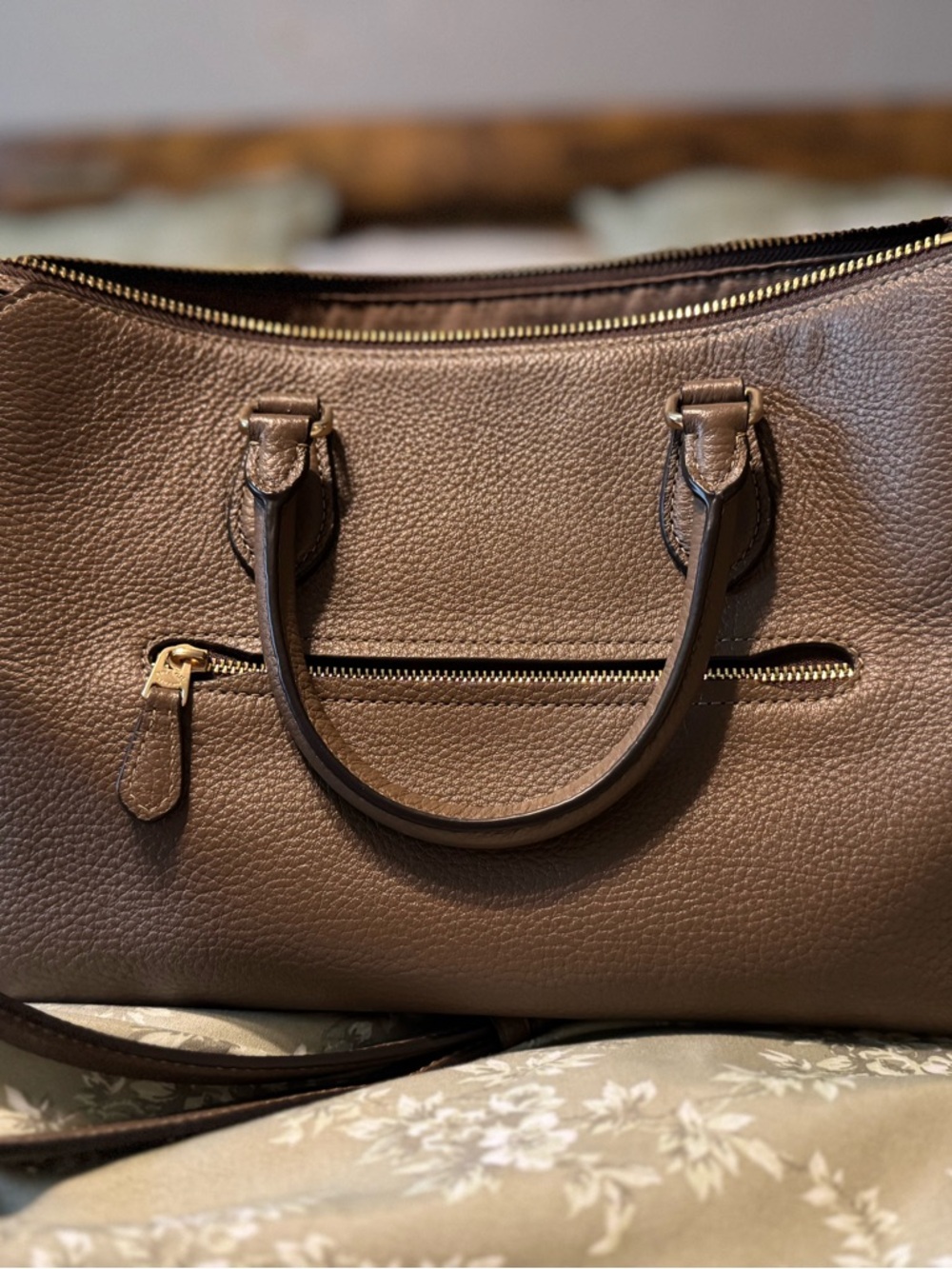 Coach Brown Pebbled Leather Doctor Satchel - Picture 5 of 8